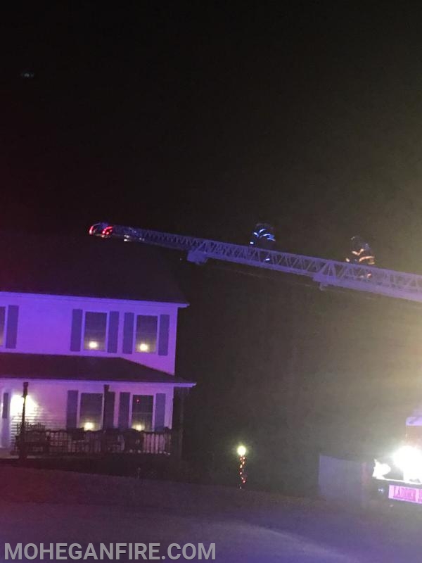 Ladder 35 Set Up at Chimney Fire on Fowler Ave 1/9/19