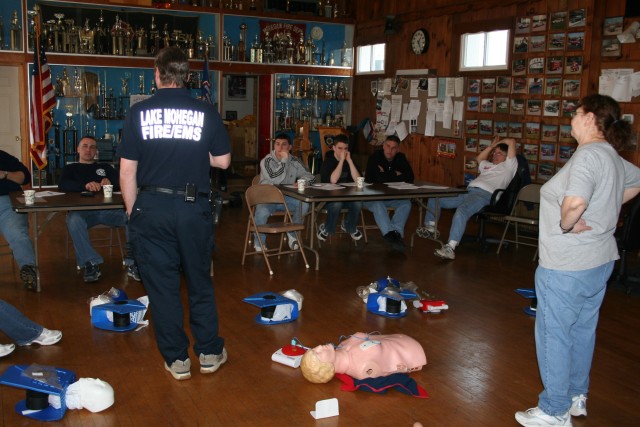 The New Firefighters Listening To CPR Instructions