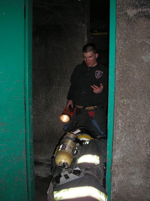 Firefighter Gurdineer Teaching New Firefighters How To Search In A Fire Building
