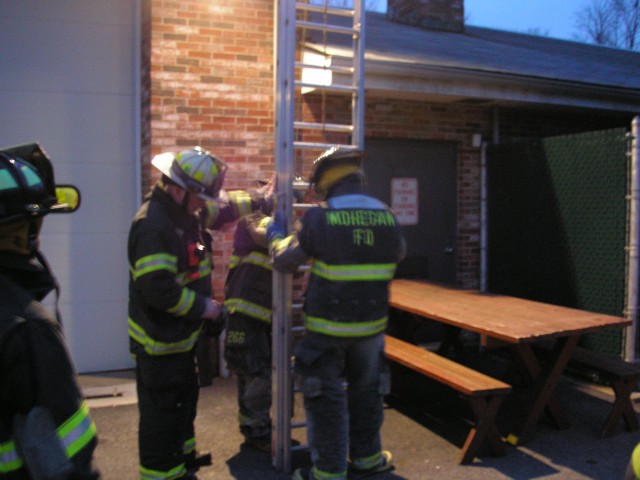 Lt Beyrer Explains The Ground Ladders While Being Set Up