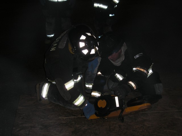 County Fire Instructor & NRFD Captain Bobby Benz Explains Some Starting And Proper Holding Techniques Of The K12 Saw
