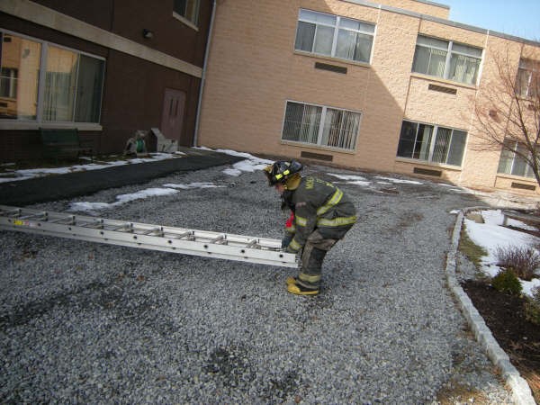 FF Lentini Raises The 24' Ground Ladder