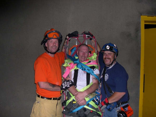 Captain Boddie get's a little tied up at a recent Rescue Operations Class
