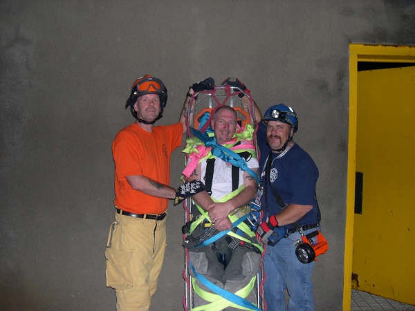 Captain Boddie get's a little tied up at a recent Rescue Operations Class