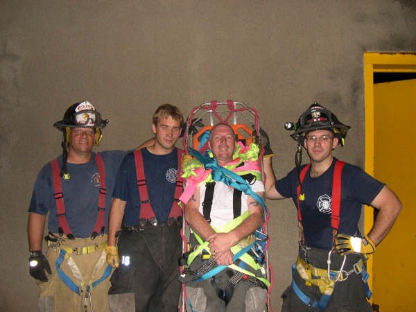Captain Boddie get's a little tied up at a recent Rescue Operations Class