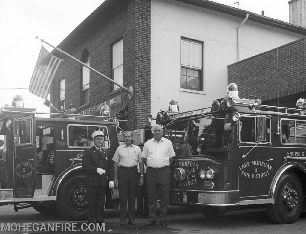 Delivery of 2 state of the art fire apparatus 1972 Young Crusader Pumpers. Designated Engine 254 and Engine 255