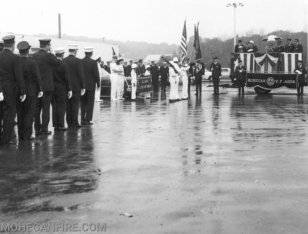 Chief's Inspection late 1960's held in the parking lot of Caldor's now Kohls