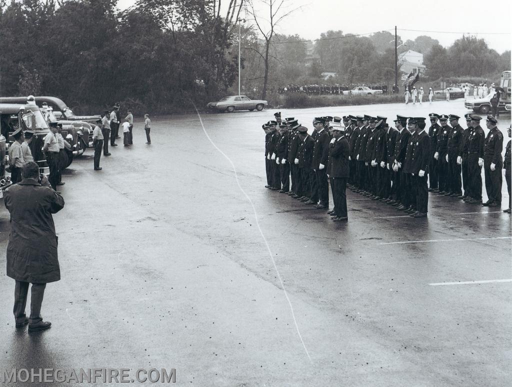 Chief's Inspection late 1960's held in the parking lot of Caldor's now Kohls