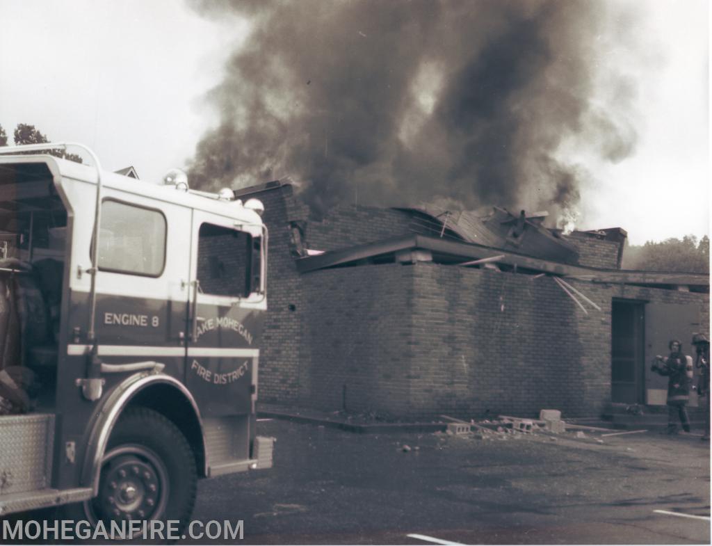 Former Engine 257 operating at Structure Fire at Grandma's Restaurant on Crompond Road.