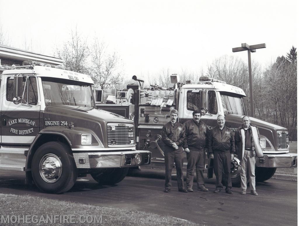1994 Accepting delivery of 2 1994 Freightliner/Allegheny Pumpers designated Engine 253 and Engine 254