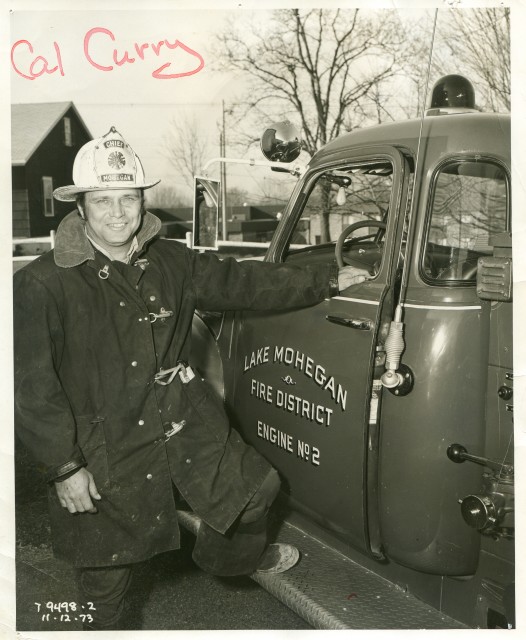 Chief Calvin Curry On 11/12/1973 Next To The Chevy, Chief Curry Served As Chief From 1972 Through 1974