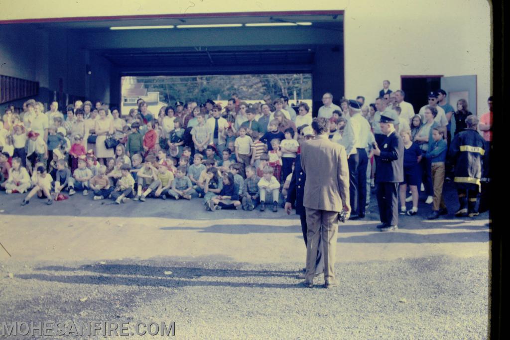 October 1969. The residents of the District watching the demonstration of the apparatus and equipment. Photo by Jim Forbes