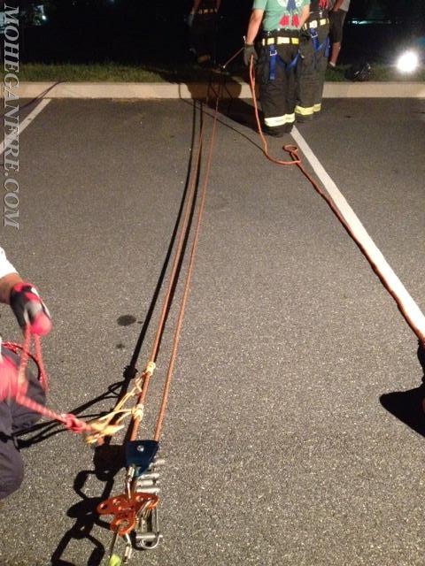 Low Angle Rope Rescue Drill - Mohegan Volunteer Fire Association