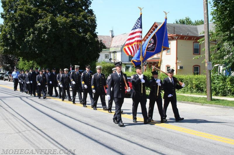 Members March In Peekskill July 4th Parade Mohegan Volunteer Fire Association